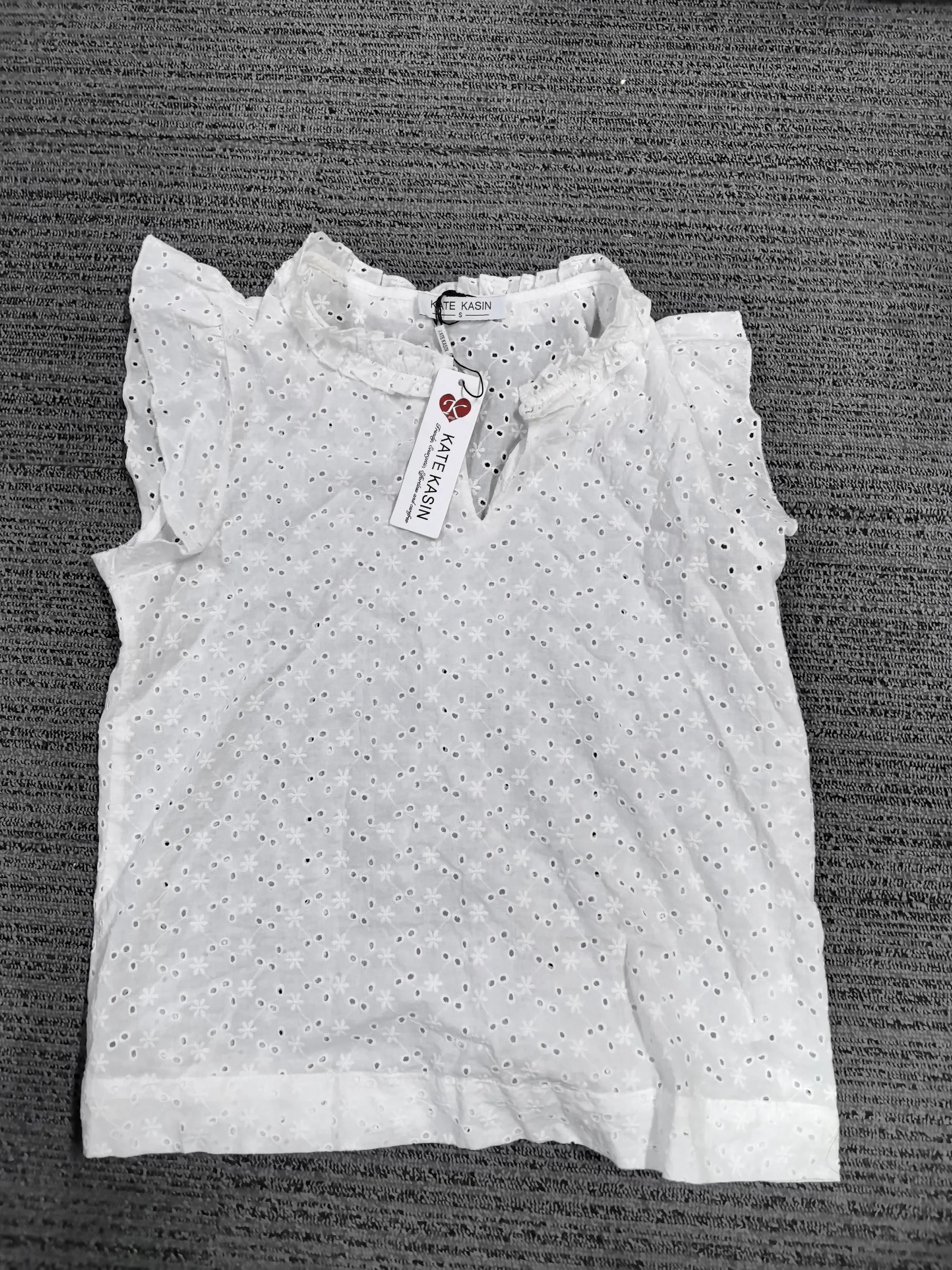 Kate Kasin Womens Dressy Casual Shirts Short Sleeve V Neck Work Blouse Business Casual Tops sold by Kate Kasin