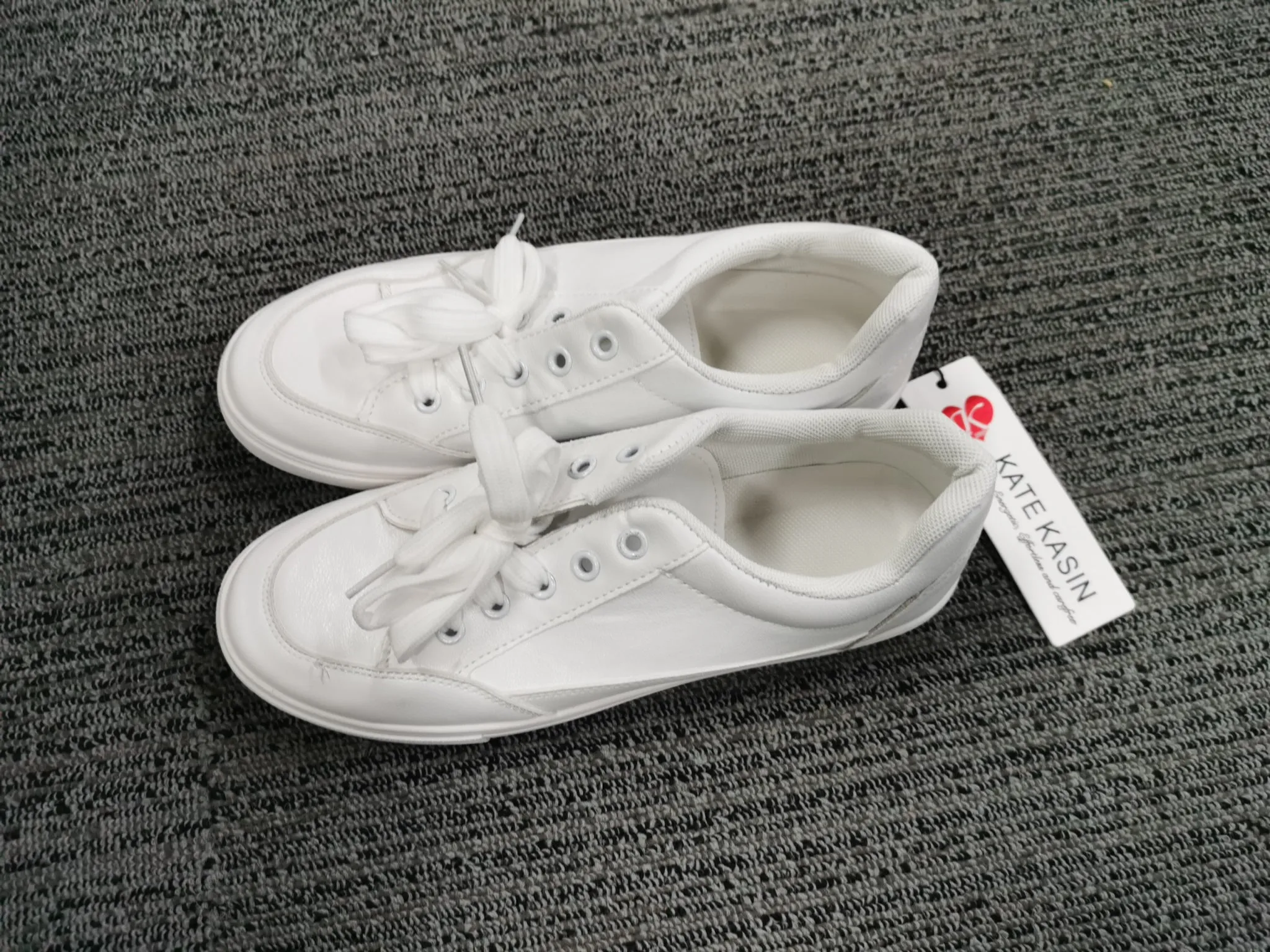 Kate Kasin Womens White Platform Sneakers PU Leather Platform Shoes Walking Shoes for Women sold by Kate Kasin product image thumbnail 2