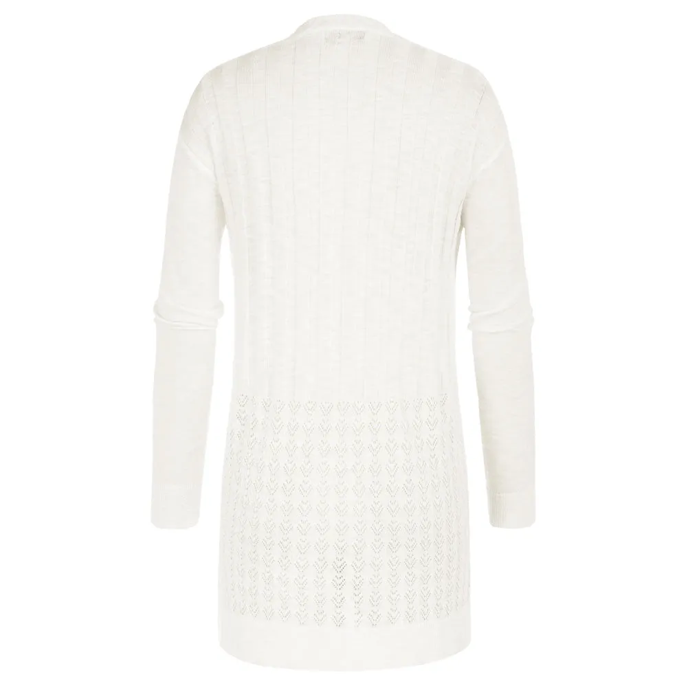 Hollowed-out Cardigan Sweater Long Sleeve Open Front Mid-Thigh Knitwear sold by Kate Kasin product image thumbnail 5