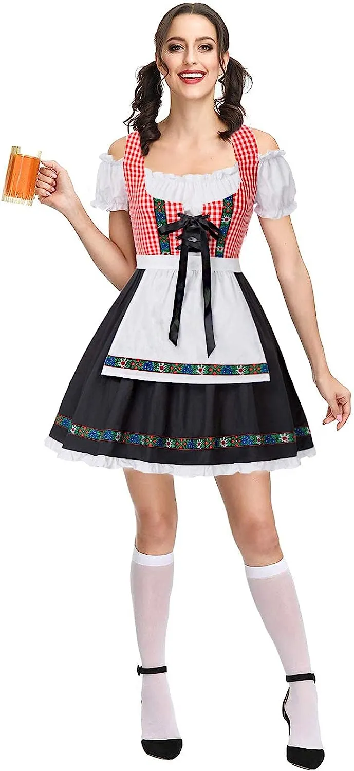 Women's German Dirndl Dress Costumes for Traditional Bavarian Oktoberfest Carnival Halloween sold by Kate Kasin product image thumbnail 3
