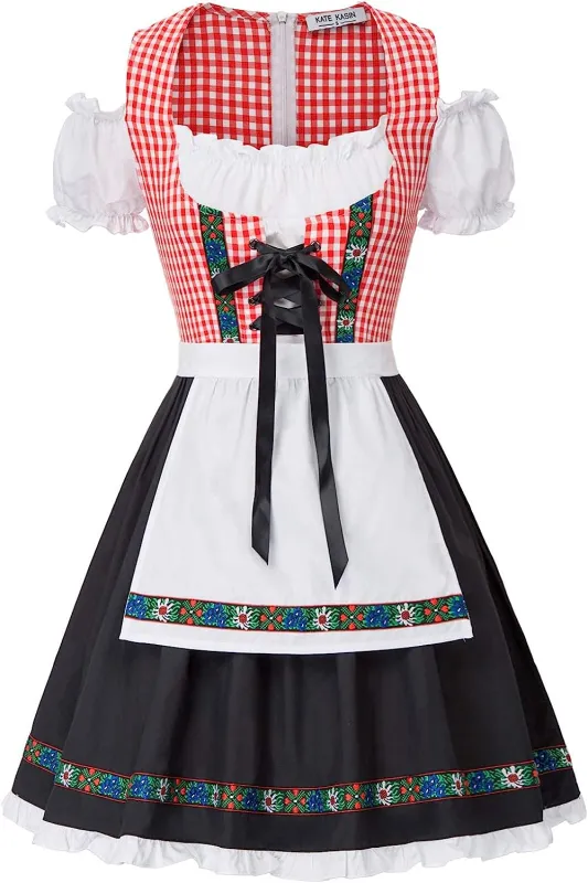 Women's German Dirndl Dress Costumes for Traditional Bavarian Oktoberfest Carnival Halloween made by Kate Kasin