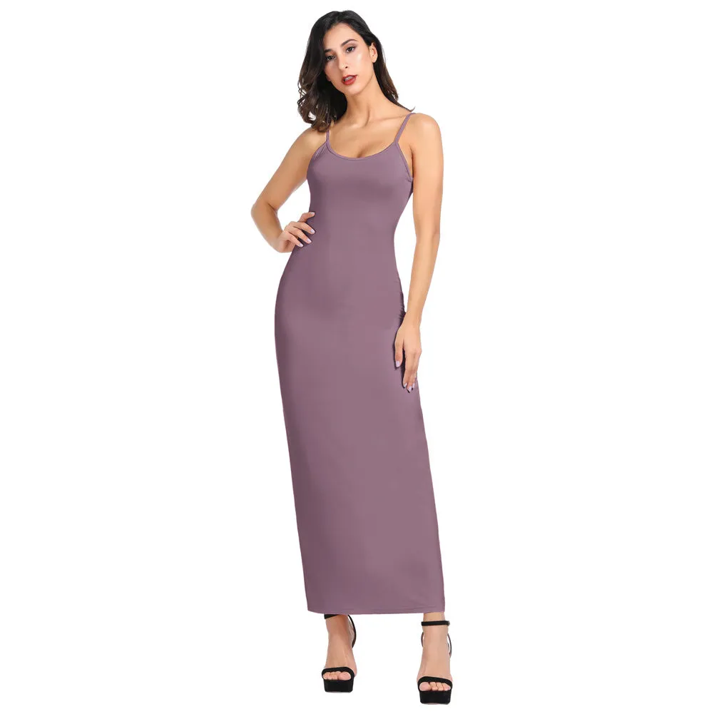 Bodycon Long Dress Spaghetti Straps Slip Cami Dresses Nightwear sold by Kate Kasin product image thumbnail 4