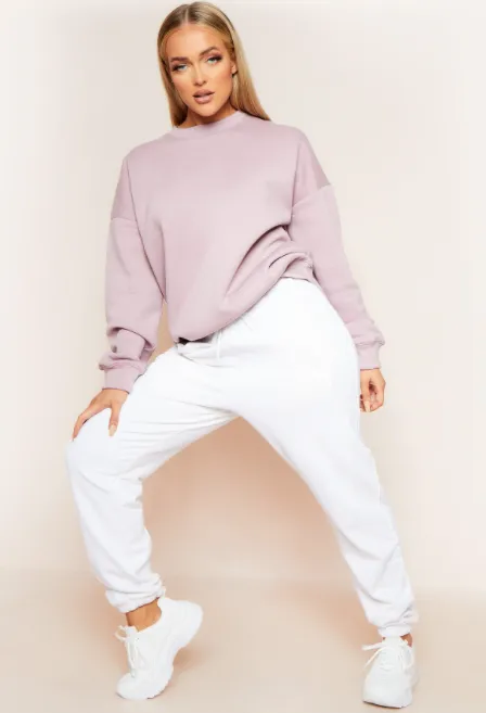 Mona Mauve Washed Oversized Sweatshirt sold by Missy Empire product image thumbnail 4