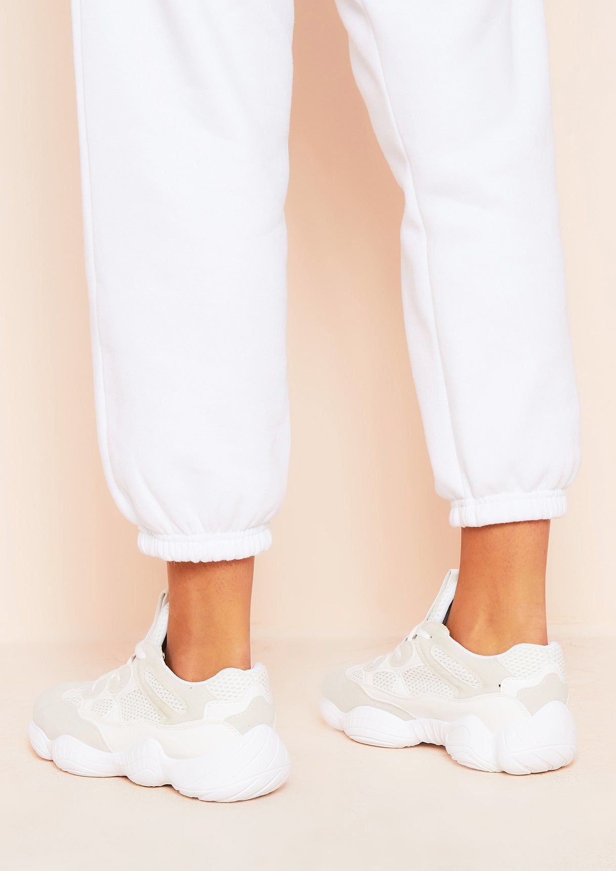 Alina White Chunky Panel Trainers sold by Missy Empire product image thumbnail 3