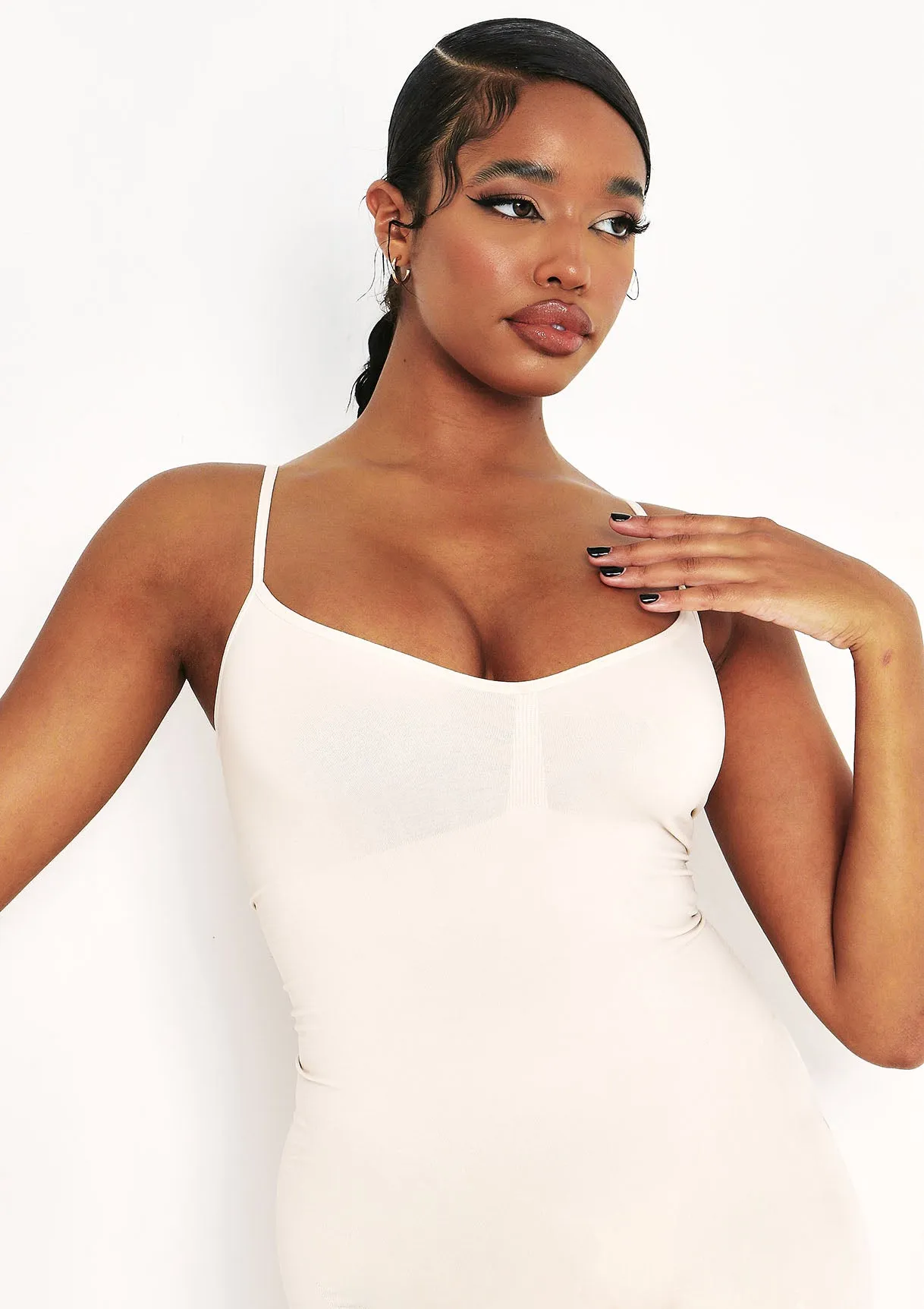 Adele Stone Seamless Strappy All In One Jumpsuit sold by Missy Empire product image thumbnail 4