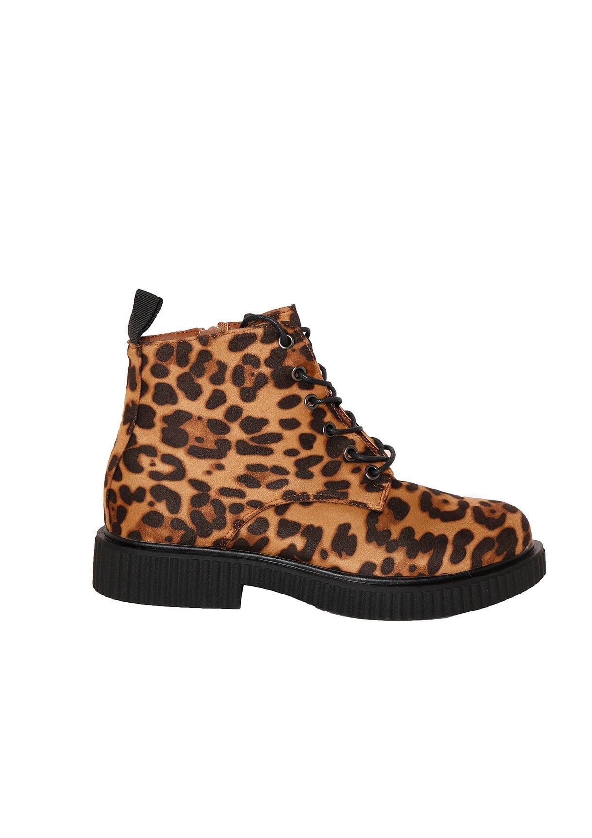 Zaheera Leopard Print Lace Up Boots sold by Missy Empire