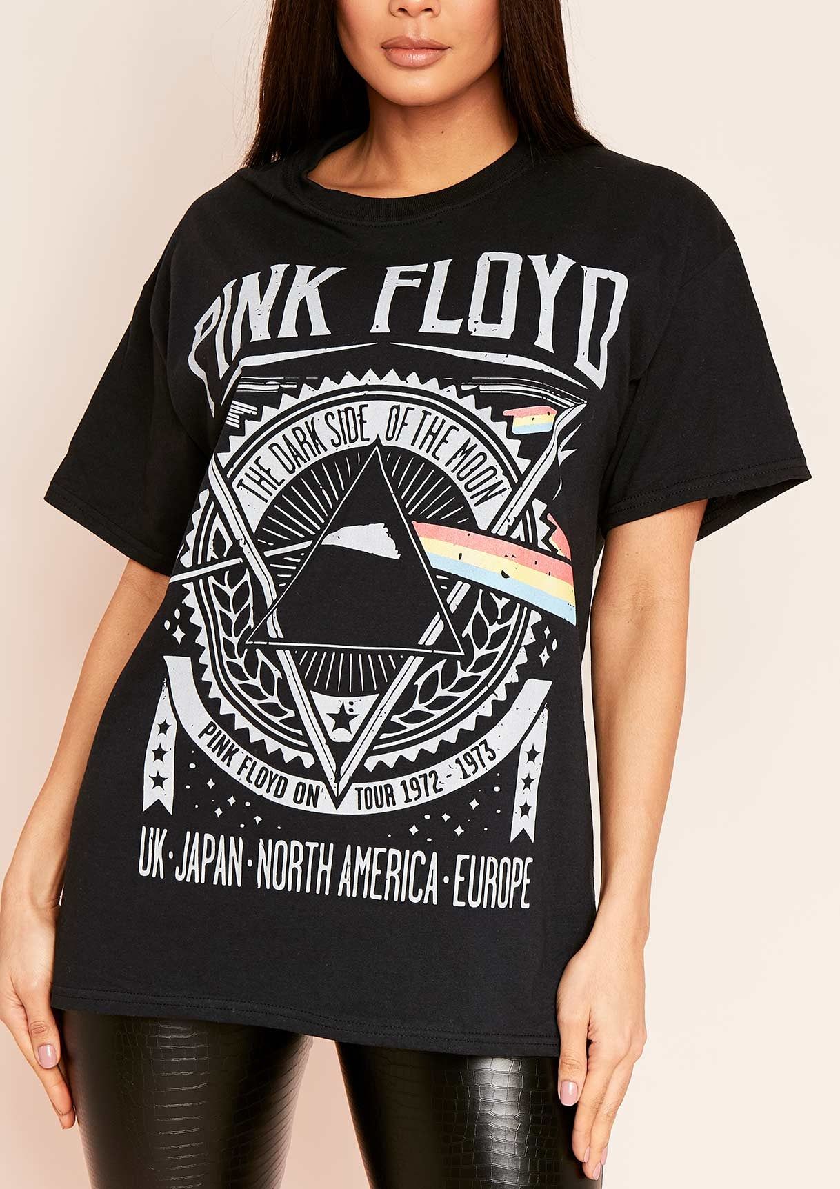Terra Black Pink Floyd Graphic T-Shirt sold by Missy Empire product image thumbnail 2