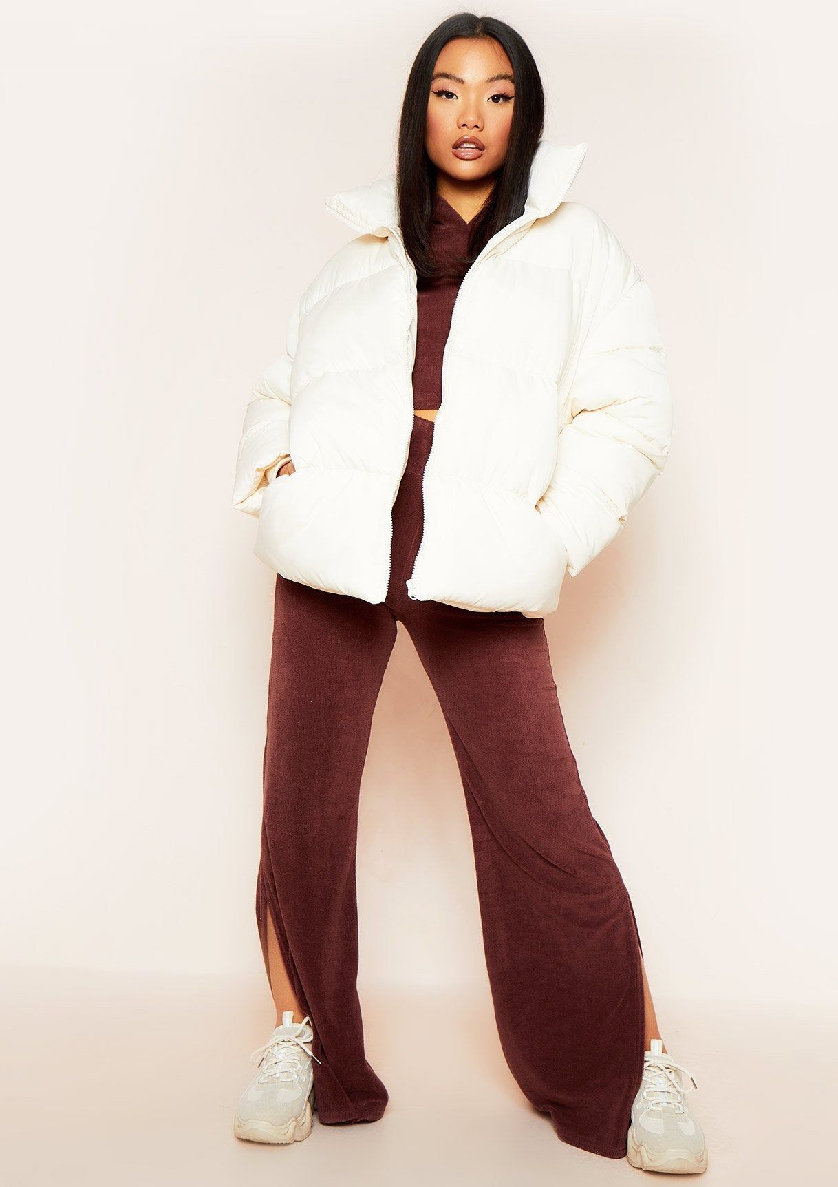 Lexi Cream Oversized Puffer Coat sold by Missy Empire product image thumbnail 2
