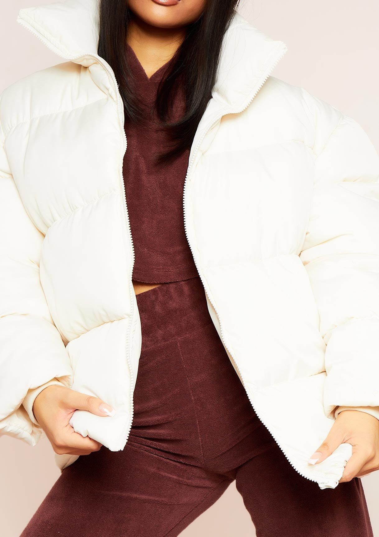 Lexi Cream Oversized Puffer Coat sold by Missy Empire product image thumbnail 3