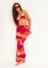 Amirah Orange Multi Mesh Printed Maxi Skirt sold by Missy Empire