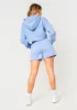 Keira Blue Missy Embossed Sweat Shorts sold by Missy Empire