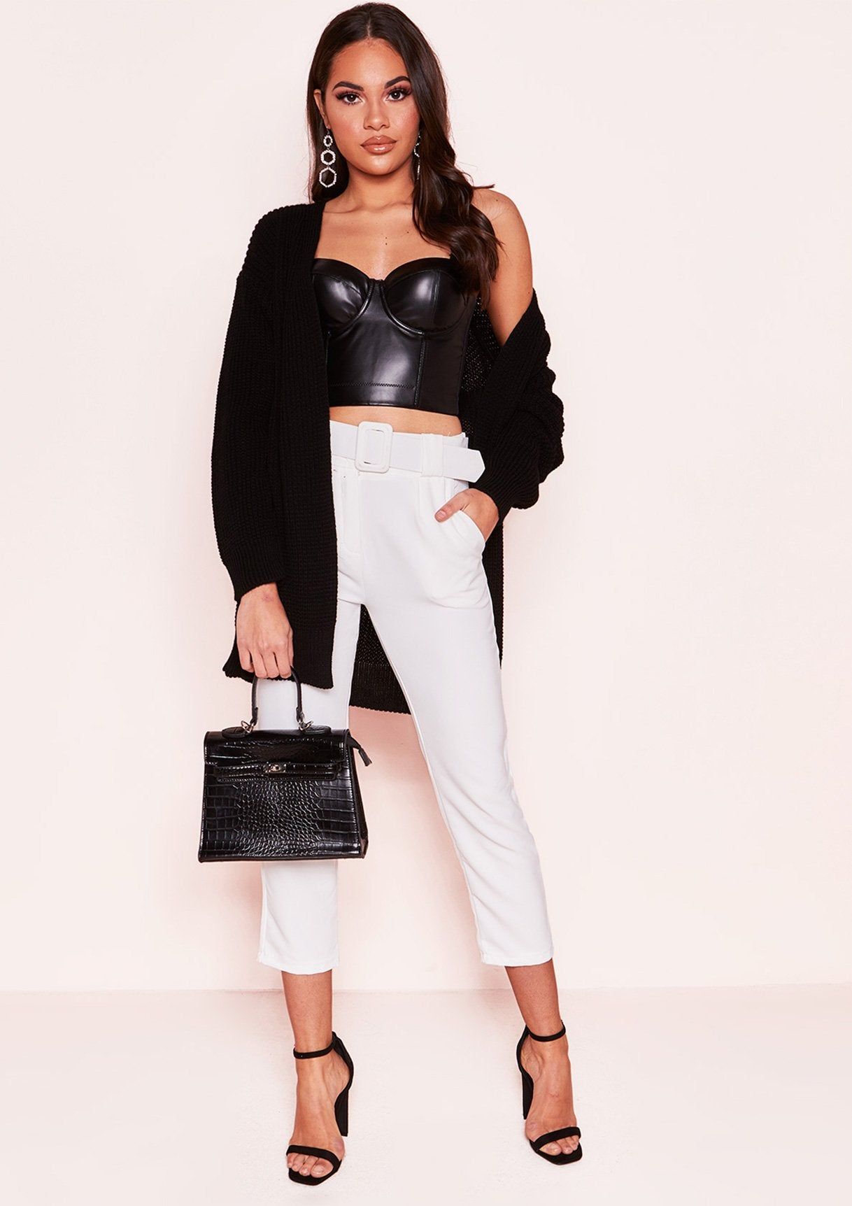 Miriam Black Knit Cardigan sold by Missy Empire product image thumbnail 3