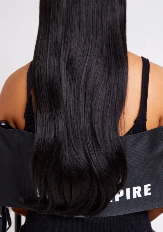 Serenity Black 2 22" Clip In Straight Hair Extensions - One Piece sold by Missy Empire