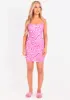 Kesha Purple Swirl Print Strappy Mini Dress sold by Missy Empire