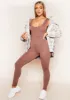 Maddison Mocha Scoop Neck Vest Jumpsuit sold by Missy Empire