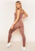 Maddison Mocha Scoop Neck Vest Jumpsuit sold by Missy Empire
