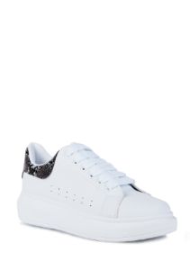 White Snake Print Chunky Trainers sold by Missy Empire
