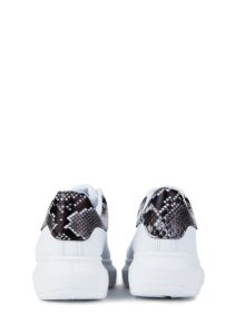White Snake Print Chunky Trainers sold by Missy Empire