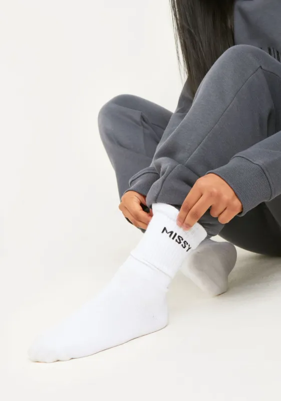 Evie White Missy Socks sold by Missy Empire