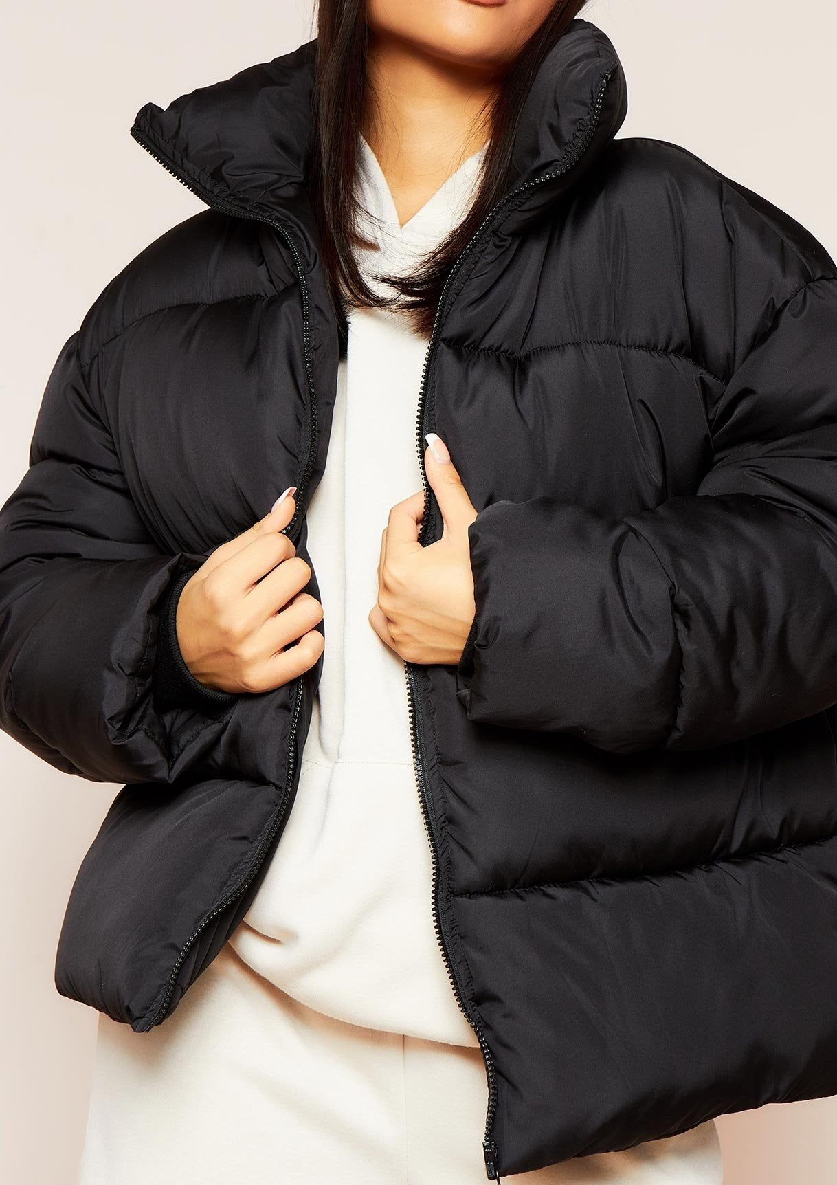 Lexi Black Oversized Puffer Coat sold by Missy Empire product image thumbnail 2