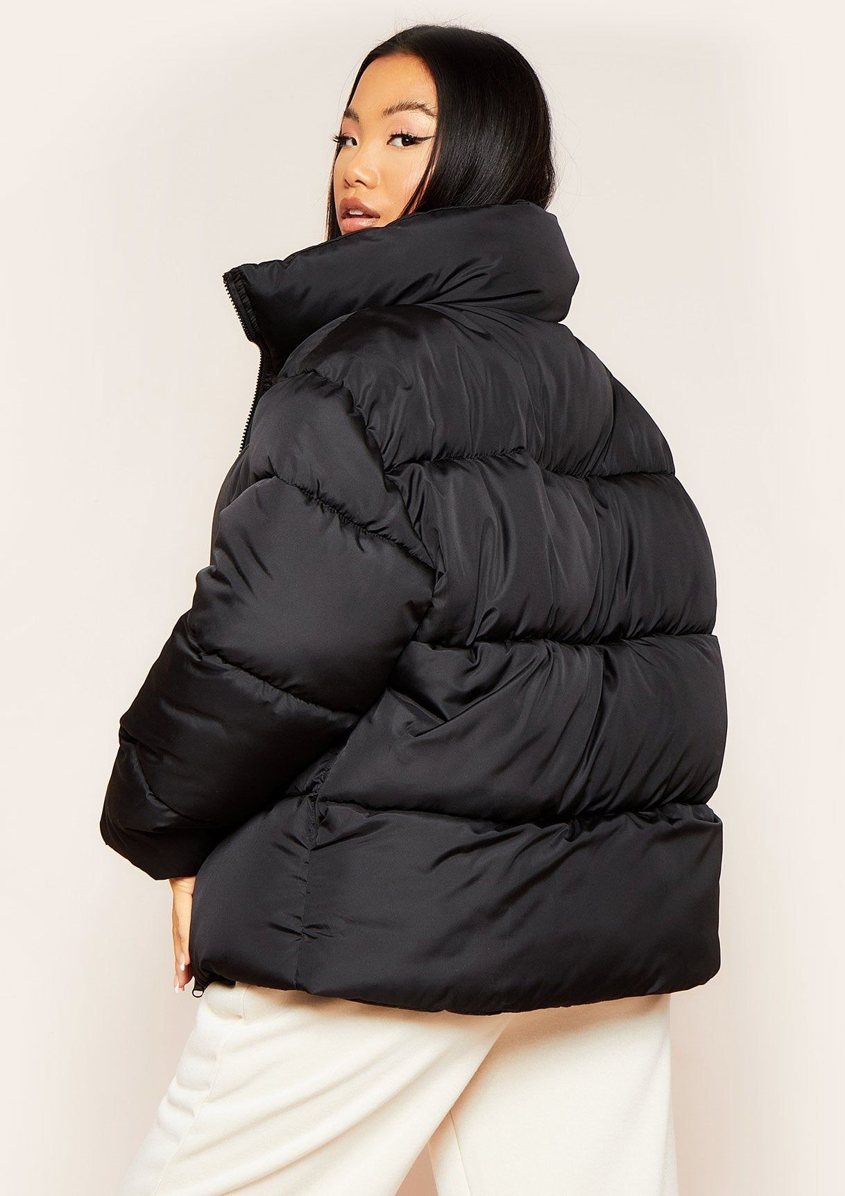 Lexi Black Oversized Puffer Coat sold by Missy Empire product image thumbnail 4