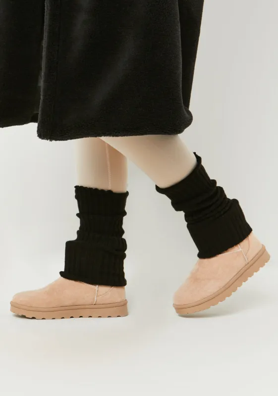 Lara Black Chunky Leg Warmers sold by Missy Empire