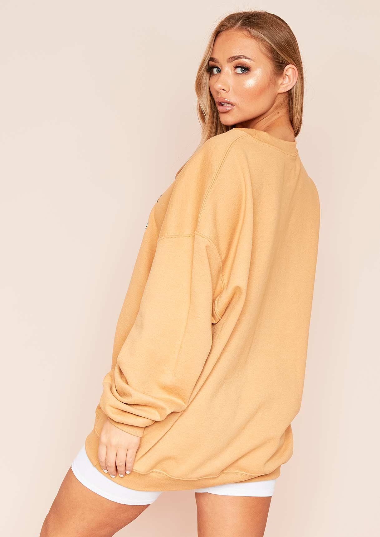 Sia Gold American College Oversized Sweatshirt sold by Missy Empire product image thumbnail 5