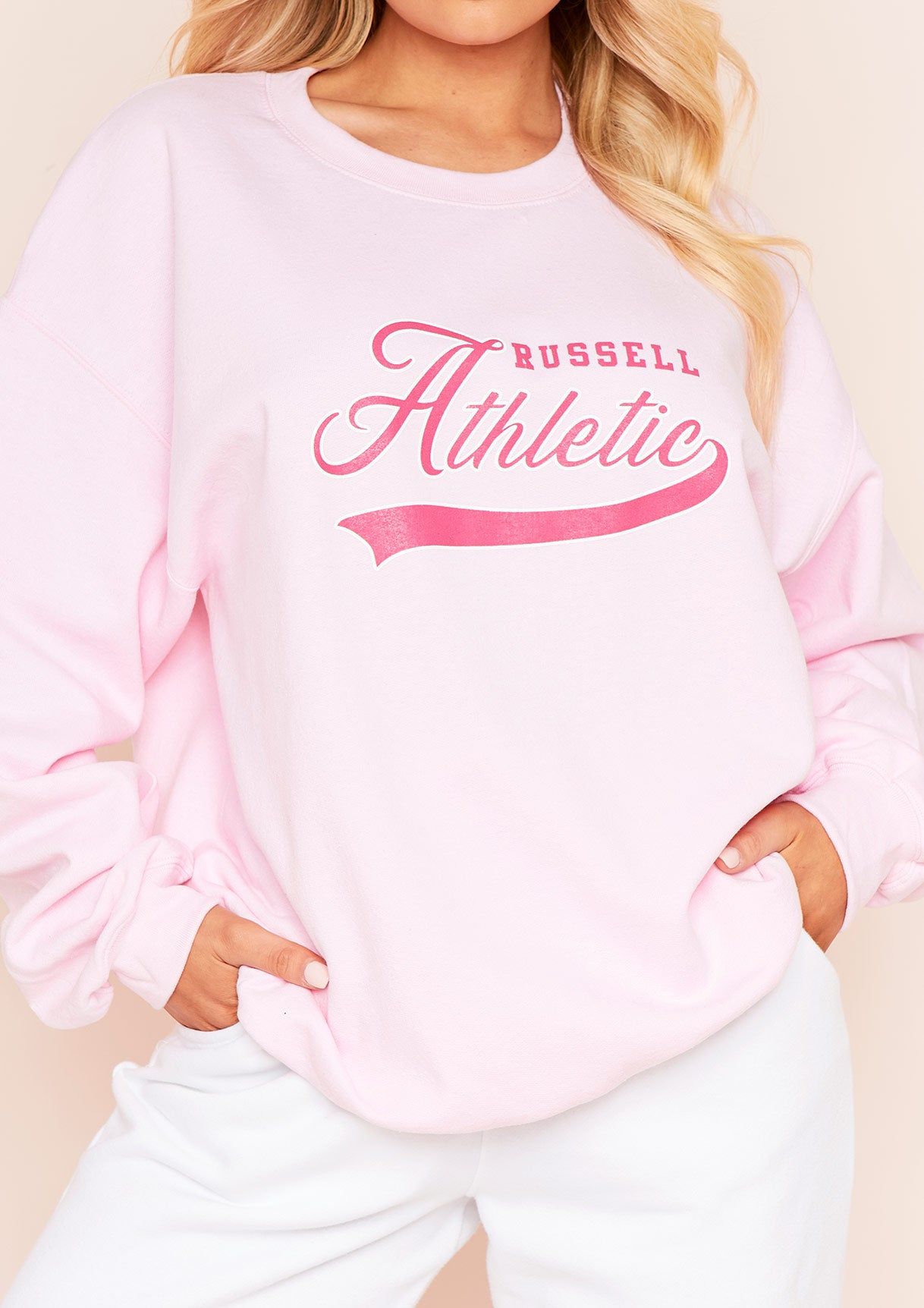 Sia Pink American College Oversized Sweatshirt sold by Missy Empire product image thumbnail 4