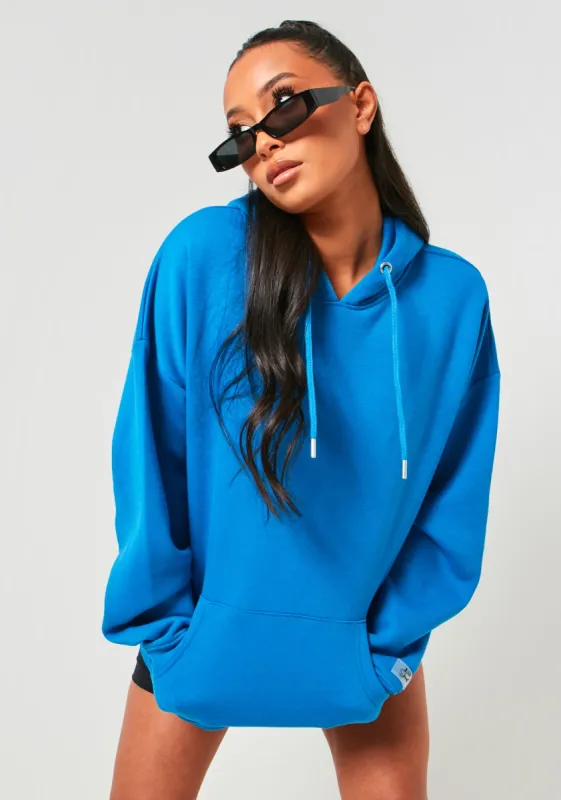 Charlotte Blue Missy Sport Oversized Hoodie sold by Missy Empire