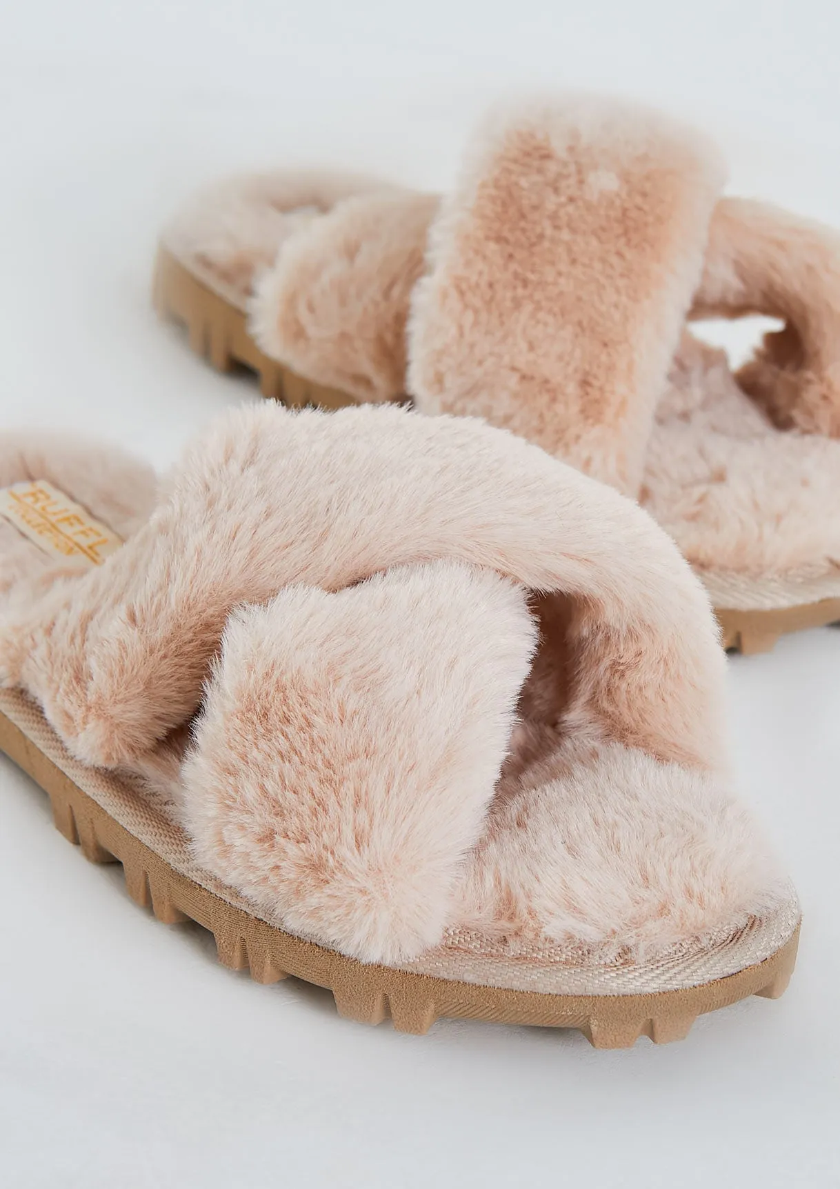 Cora Beige Cross Over Slippers sold by Missy Empire product image thumbnail 3