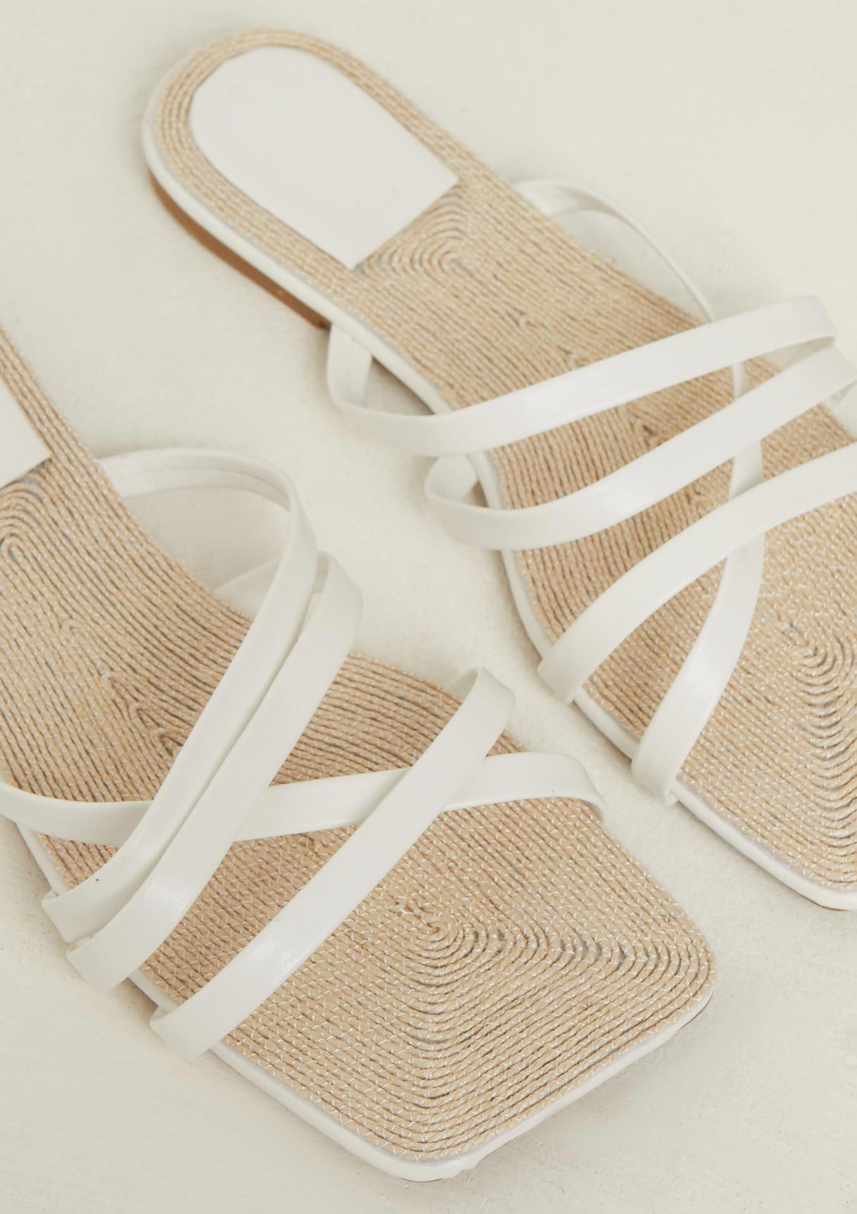 Kairi White Strappy Flat Sandals sold by Missy Empire
