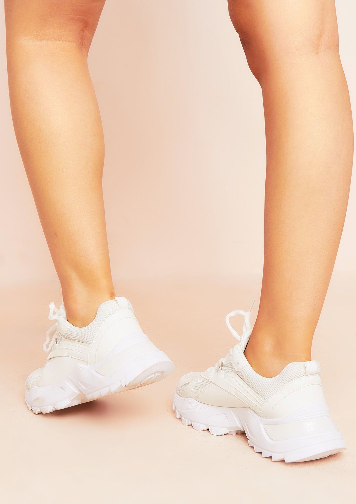 Raina White Chunky Trainers sold by Missy Empire product image thumbnail 3