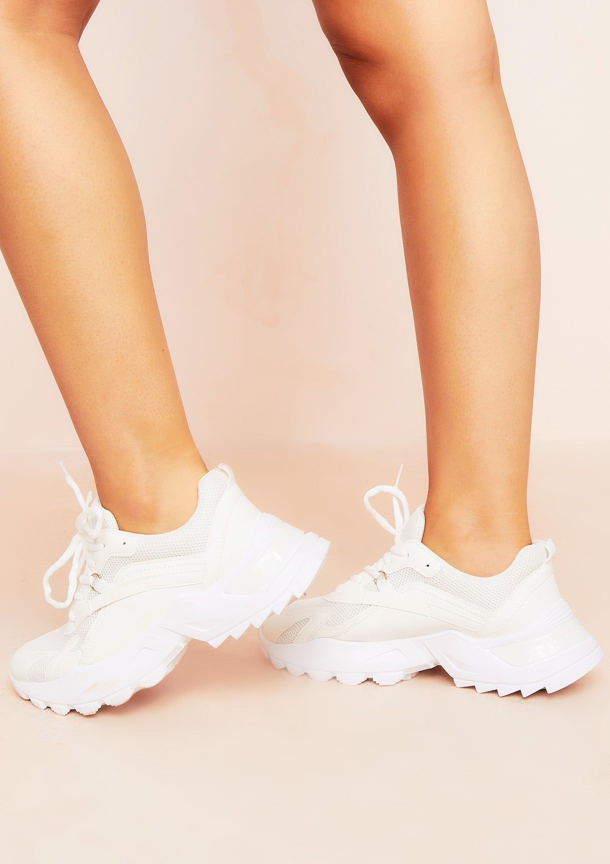 Raina White Chunky Trainers sold by Missy Empire product image thumbnail 2