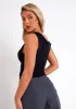 Lidia Black Super Soft Off The Shoulder top sold by Missy Empire