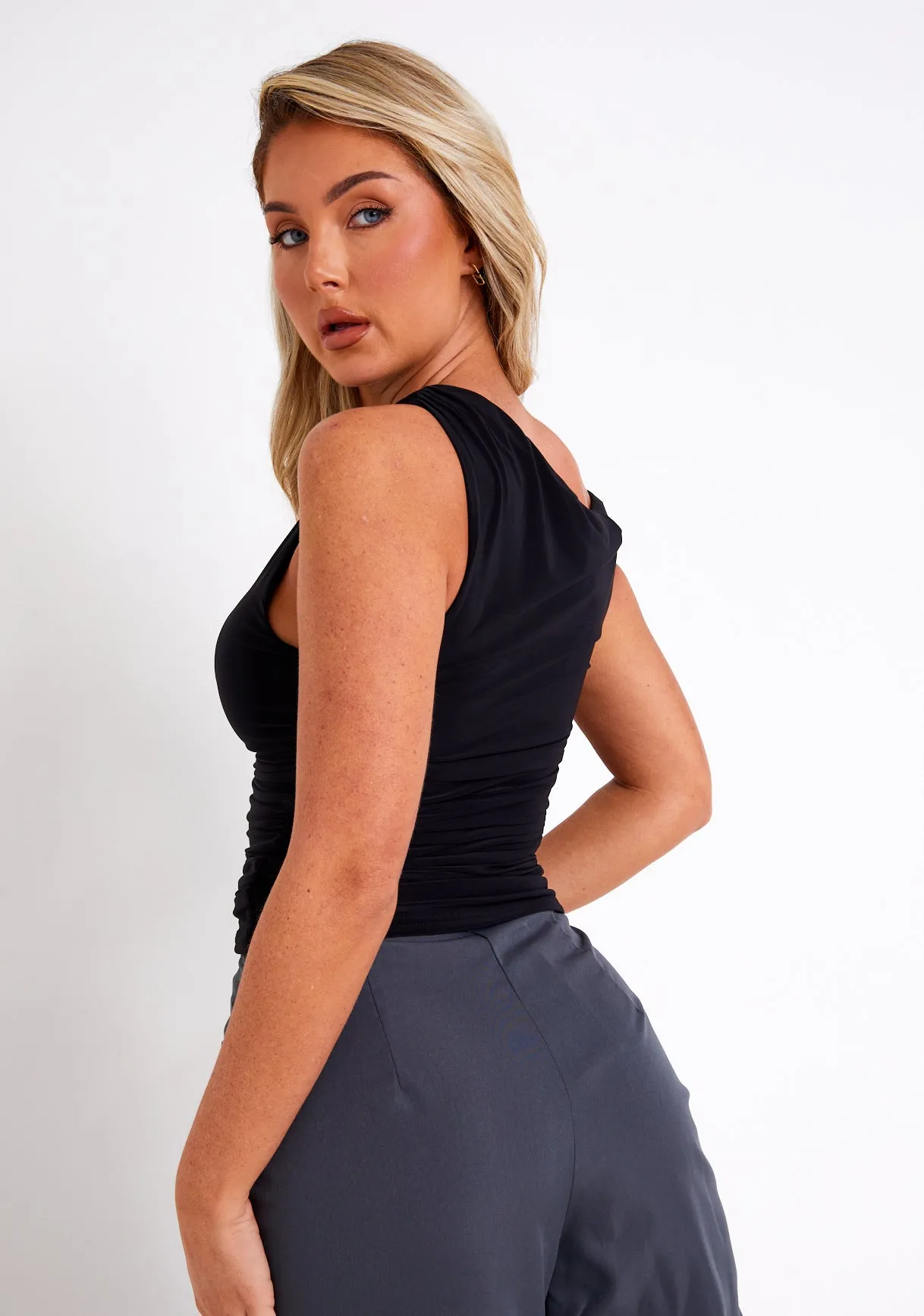 Lidia Black Super Soft Off The Shoulder top sold by Missy Empire product image thumbnail 3