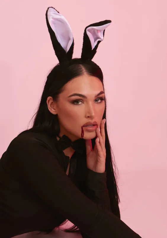 Regina Black 3PC Black Fluffy Bunny Costume Set sold by Missy Empire