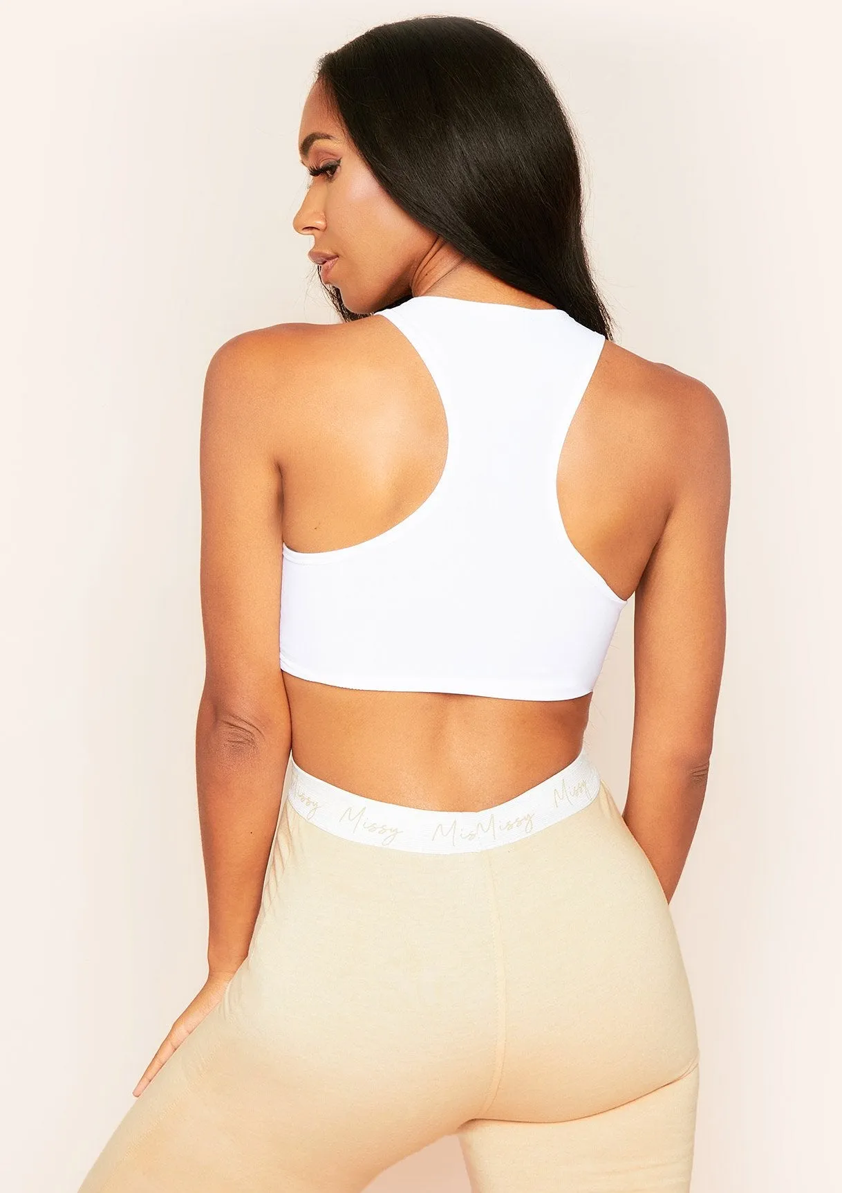 Kandee White Extreme Racer Crop Top sold by Missy Empire product image thumbnail 3
