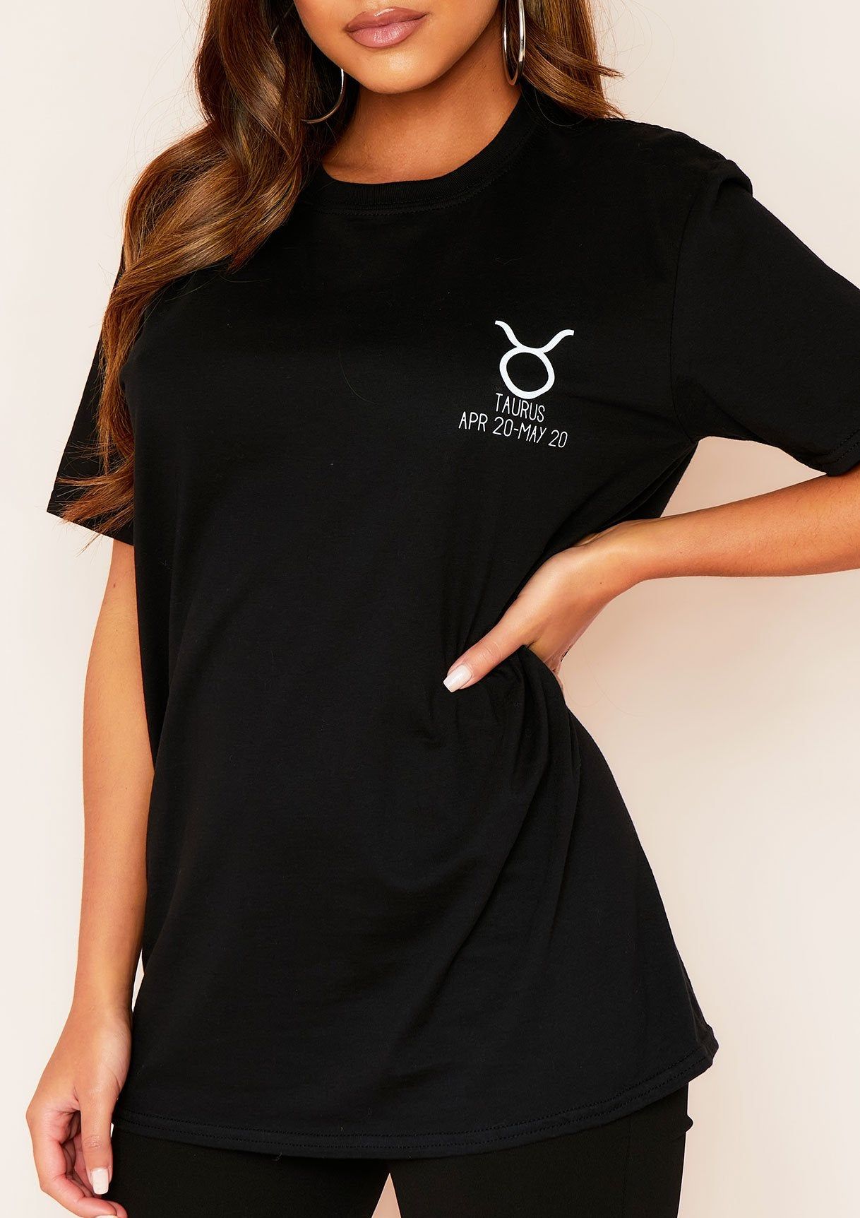 Marisol Black Taurus Horoscope T-Shirt sold by Missy Empire product image thumbnail 3