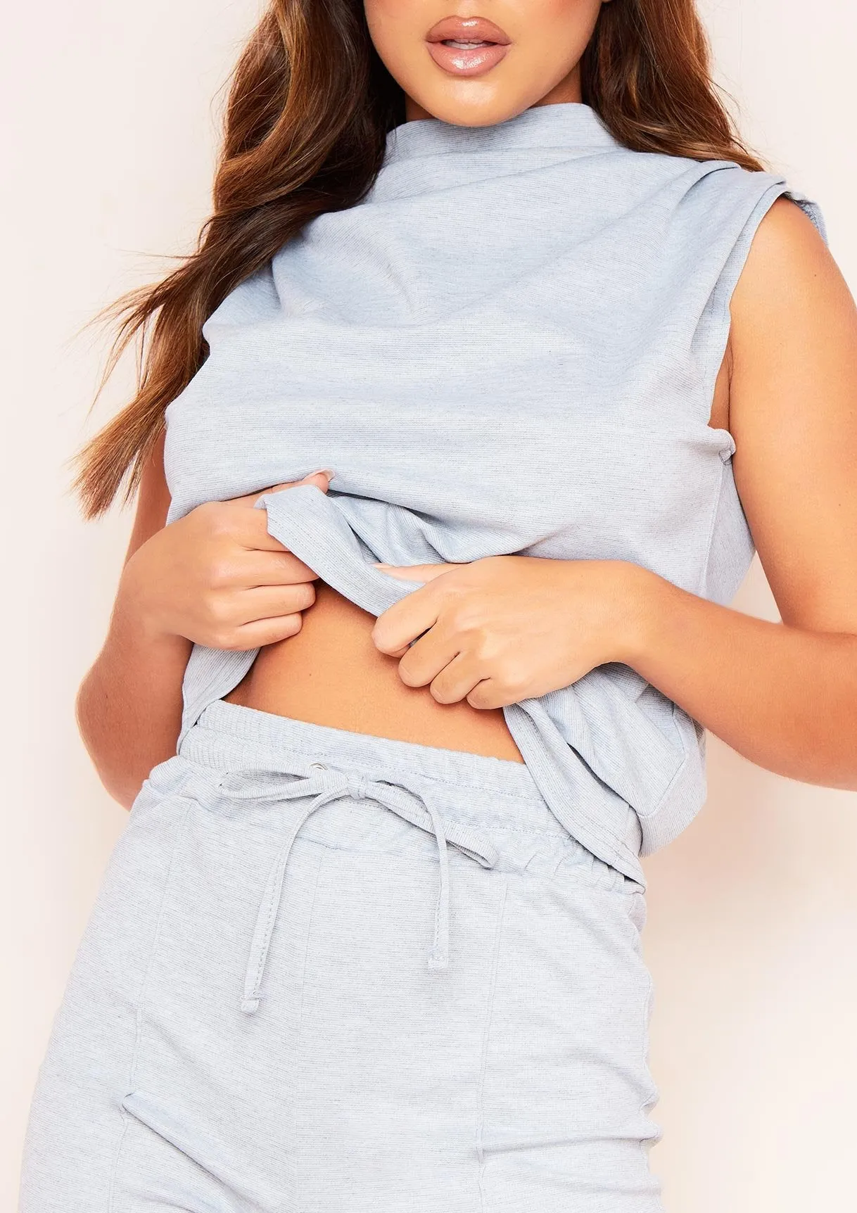 Jorja Grey Cowl Neck Top sold by Missy Empire product image thumbnail 3