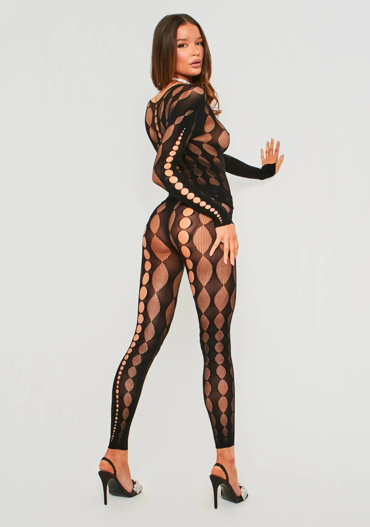 Caydee Black Extreme Cut Out Legging sold by Missy Empire product image thumbnail 4