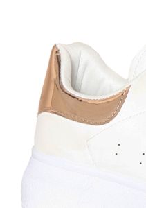 Megan White Rose Gold Faux Leather Chunky Trainers sold by Missy Empire