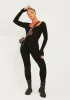 Evie Black Knitted Long Sleeve Ribbed Jumpsuit sold by Missy Empire