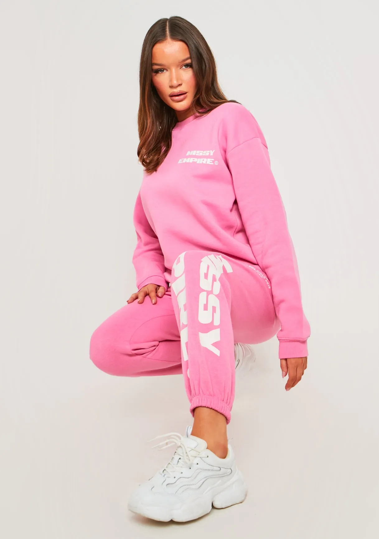 Layla Pink Missy Empire Slogan Joggers sold by Missy Empire product image thumbnail 4