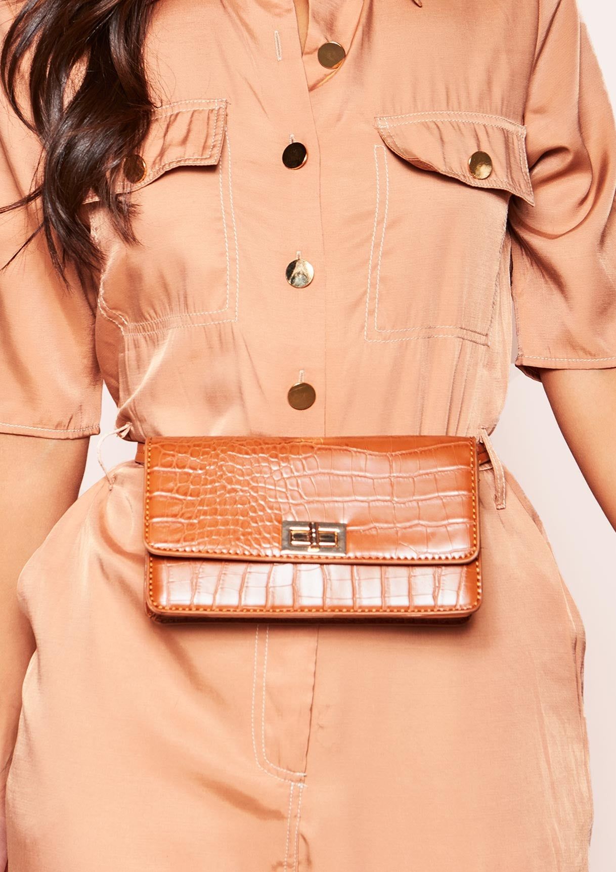 Alina Tan Croc Print Belt Chain Bag sold by Missy Empire product image thumbnail 3