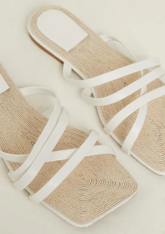 Kairi White Strappy Flat Sandals sold by Missy Empire