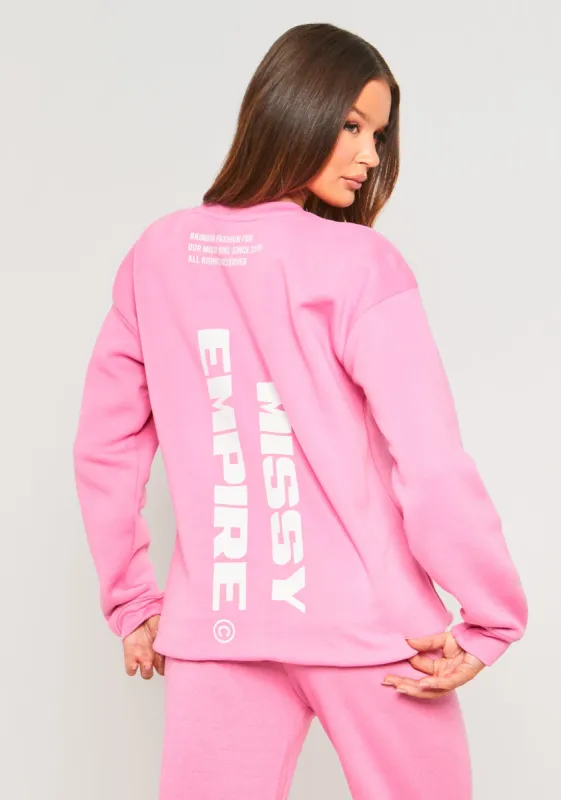 Lauren Pink Missy Empire Slogan Sweatshirt sold by Missy Empire