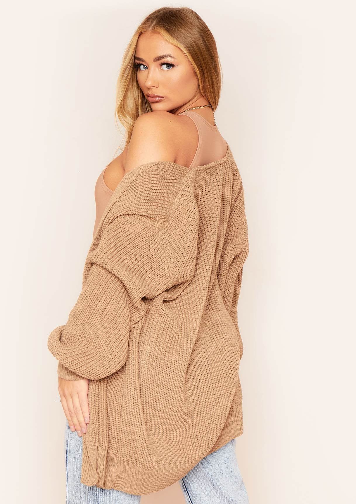 Miriam Mocha Knit Cardigan sold by Missy Empire product image thumbnail 4