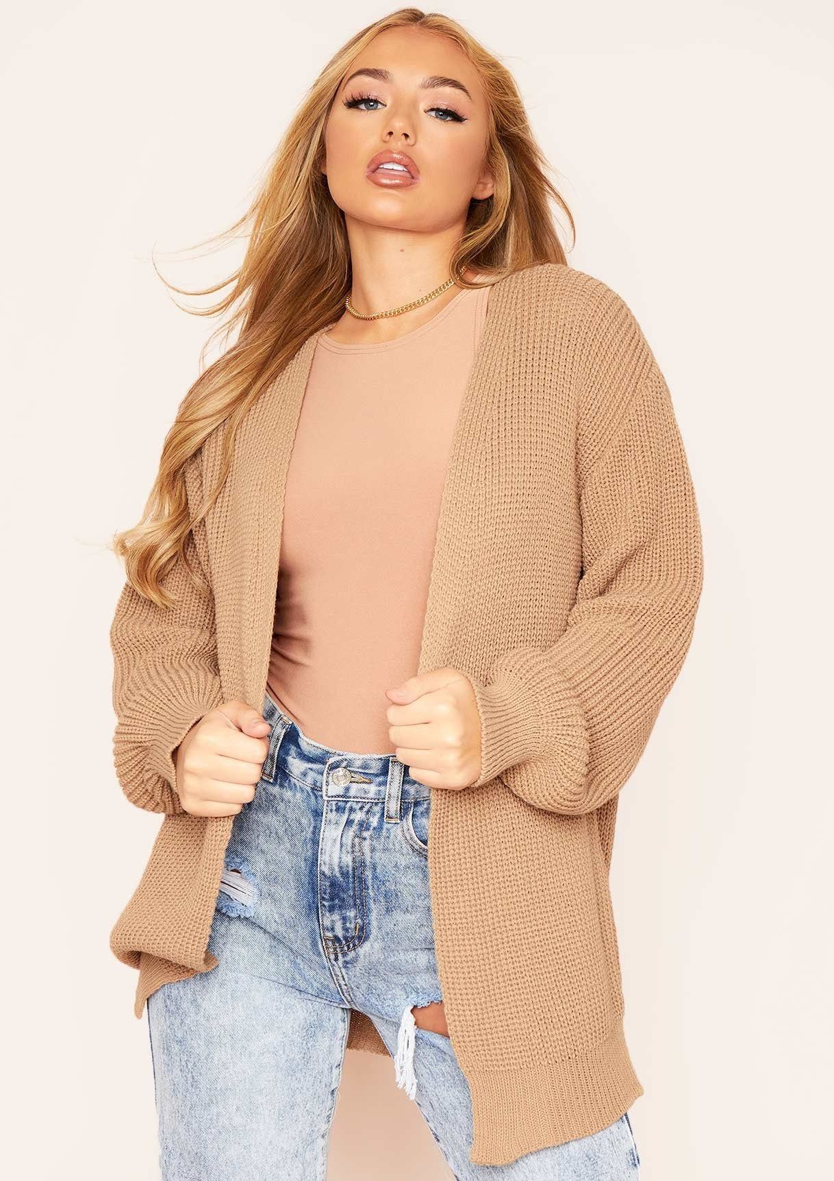 Miriam Mocha Knit Cardigan sold by Missy Empire