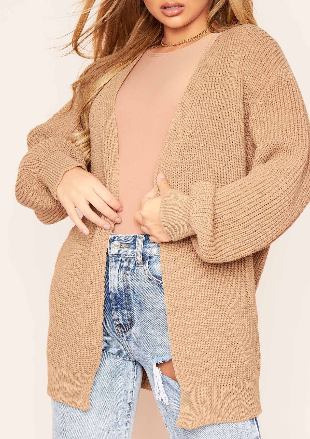 Miriam Mocha Knit Cardigan sold by Missy Empire product image thumbnail 3