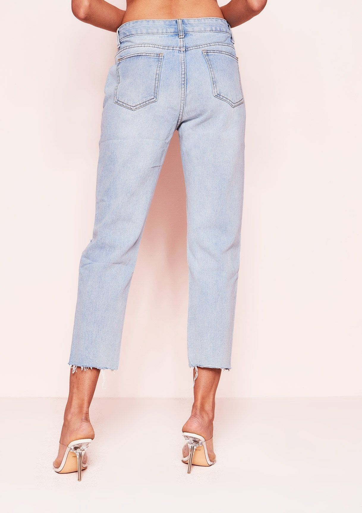 Annette Denim Light Wash Ripped Jeans sold by Missy Empire product image thumbnail 2